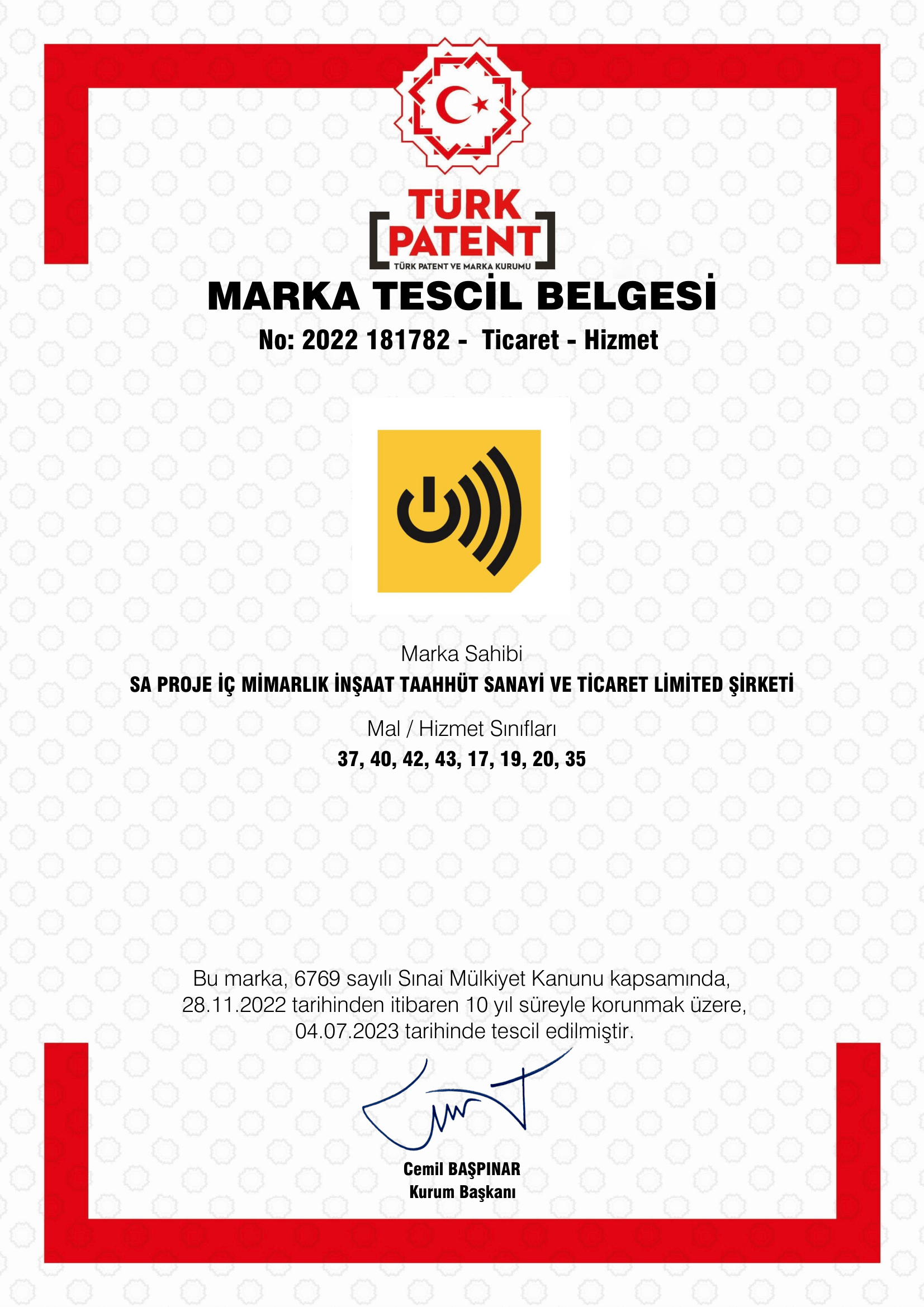 GAAP Akustik Marka Tescil